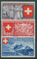 Schweiz 1939 Schweiz. Landesausstellung, Italien. Inschriften 341/43 Mit Falz - Ongebruikt
