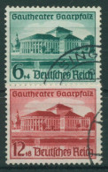 Deutsches Reich 1938 Eröffnung Gautheater Saarpfalz 673/74 Gestempelt - Gebraucht