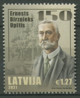 Lettland 2021 Schriftsteller Ernests Birznieks-Upitis 1123 Postfrisch - Latvia