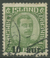 Island 1922 König Christian X. Neuer Wertaufdruck 110 Gestempelt - Usados