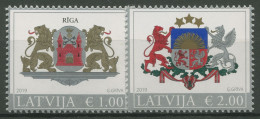 Lettland 2015 Freimarken Wappen 935/36 II Postfrisch - Latvia