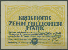 Moers Kreis 10 Millionen Mark 1923, Keller 3593 N, Gebraucht (K1121) - Autres & Non Classés