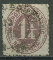 Schleswig-Holstein 1865/67 Ziffernim Oval 14 Gestempelt - Schleswig-Holstein