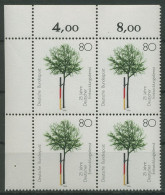 Bund 1988 Dt. Entwicklungsdienst Baum 1373 4er-Block Ecke 1 Postfrisch (R80224) - Ongebruikt