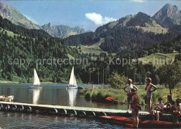 11866999 Schwarzsee Sense Mit Spitzfluh Kanu Segelboote Schwarzsee - Altri & Non Classificati