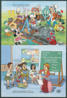 Tansania 1991 Alphabetisierung Disney-Figuren Block 135/36 Postfrisch (C40671) - Tansania (1964-...)