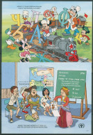 Tansania 1991 Alphabetisierung Disney-Figuren Block 135/36 Postfrisch (C40671) - Tanzania (1964-...)