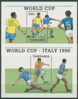 Tansania 1990 Fußball-WM In Italien Block 113/14 Postfrisch (C40657) - Tanzanie (1964-...)