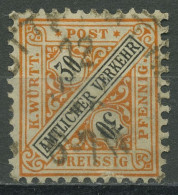 Württemberg Dienstmarken 1906 Ziffer In Schildern 233 Gestempelt - Usados