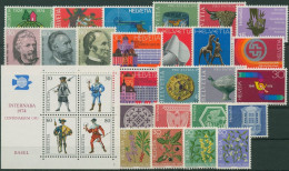 Schweiz Jahrgang 1974 Komplett 1017/45, Block 22 Postfrisch (G96403) - Nuevos