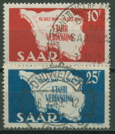 Saarland 1948 1 Jahr Verfassung Type I 260/61 I Gestempelt - Usados