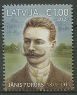 Lettland 2021 Schriftsteller Janis Poruks 1142 Postfrisch - Lettland