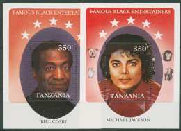 Tansania 1990 Bill Cosby, Michael Jackson Block 115/16 Postfrisch (C40652) - Tanzania (1964-...)