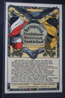 AK Deutschland Kriegslied Deutschland Österreich, Hand In Hand Gebraucht #PL211 - Other & Unclassified