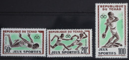 Tschad 89-91 Postfrisch Afrikanische Sportspiele #WW378 - Tschad (1960-...)