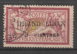 GRAND LIBAN - 1924 - N°YT. 10 - Type Merson 2pi Sur 40c Rouge Et Bleu - Oblitéré / Used - Gebruikt