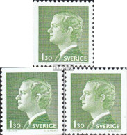 Schweden 935x A,Dl,Dr (kompl.Ausg.) Postfrisch 1976 Carl XVI Gustaf - Nuovi