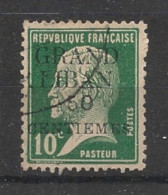 GRAND LIBAN - 1924 - N°YT. 15 - Type Pasteur 50c Sur 10c Vert - Oblitéré / Used - Usados