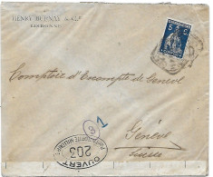 Lettre De LISBONNE Portugal Pour GENEVE Suisse 11 1 1916 - Censurée Censure - Ouvert Par Autorité Militaire 203 - Briefe U. Dokumente