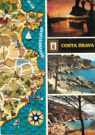 Espagne - Espana - Cataluna - Costa Brava - Palamos - Multivues - Carte Géographique - CPM - Voir Scans Recto-Verso - Gerona