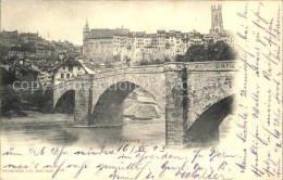 11757656 Fribourg FR Grand Pont Et La Cathedrale Fribourg - Altri & Non Classificati