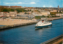 62 - Boulogne Sur Mer - Le Chenal. Le Casino. La Plage - Vue Aérienne - Bateaux - Car Ferry - CPM - Voir Scans Recto-Ver - Boulogne Sur Mer