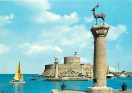 Grèce - Ile De Rhodes - Rodos - Rhodes - L'entrée Du Port Mandraki - Carte Neuve - CPM - Voir Scans Recto-Verso - Grèce