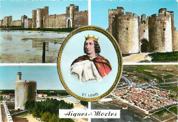 30 - Aigues Mortes - Multivues - Portrait De Saint Louis - Couronne - CPM - Voir Scans Recto-Verso - Aigues-Mortes