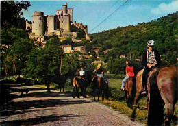 Animaux - Chevaux - Bonaguil - Château Fort - Promenade Equestre - CPM - Voir Scans Recto-Verso - Horses