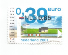 (NETHERLANDS) 2001, EURO INTRODUCTION, CANAL - Used Stamp - Gebraucht