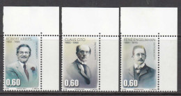 2015 Luxembourg Famous Men Complete Set Of 3 MNH @ BELOW FACE VALUE - Nuovi