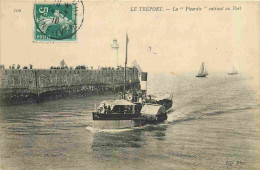 76 - Le Tréport - La Picardie Entrant Au Port - Animée - Bateaux - CPA - Oblitération Ronde De 1910 - Voir Scans Recto-V - Le Treport