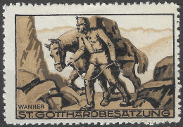 1914-1918 SWITZERLAND Soldatenmarken Suisse Militaire Vignette  Troupe De Forteresse, Gotthard-Besatzung No.5 - Etichette