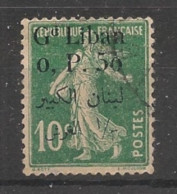 GRAND LIBAN - 1924-25 - N°YT. 24 - Type Semeuse 0pi50 Sur 10c Vert - Oblitéré / Used - Oblitérés