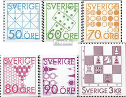 Schweden 1354-1359 (kompl.Ausg.) Postfrisch 1985 Spiele - Schach, Backgammon U.a. - Unused Stamps