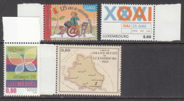 2015 Luxembourg 4 Different Commemorative Stamps Maps MNH @ BELOW FACE VALUE - Neufs