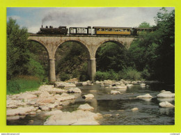 Chemin De Fer Du Vivarais Ligne Tournon Lamastre TRAIN Vapeur Locomotive 414 Sur Le Viaduc D'ARLEBOSC VOIR DOS - Lamastre