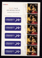 NEDERLAND, 1999, Mint Never Hinged, Stamp In Strip Of 5, Rembrandt, NVPH Nr. V1836, Scannr. 21124 - Bloques