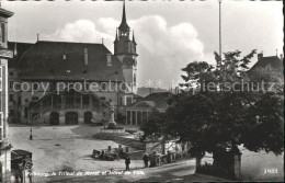 11756097 Fribourg FR Le Tilleul De Morat Et Hotel De Ville Fribourg - Sonstige & Ohne Zuordnung