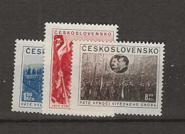 1953 MNH Tschechoslowakei, Mi 780-82 Postfris** - Nuovi