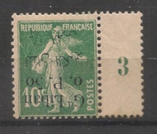 GRAND LIBAN - 1924-25 - N°YT. 24a - Semeuse 0pi50 Sur 10c Vert - VARIETE Surcharge Renversée - Neuf * / MH VF - Unused Stamps