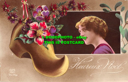 R467171 Heureux Noel. Flowers And Woman. D. I. X - Monde