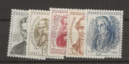 1953 MNH Tschechoslowakei, Mi 783-87 Postfris** - Ungebraucht