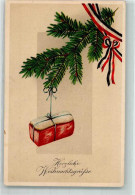 39871411 - Schwarz-Weiss-Rote Schleife Tannengruen Lebkuchen Und Geschenk EAS 289 Feldpost Brandenburg Havel - Exhibitions