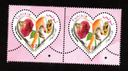 2024 - Tunisia - Mother's Day - Woman- Children- Rose- Butterfly- Hand- Love - Pair - Complete Set 1v.MNH** - Tunisia