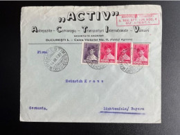 ROMANIA ROMINA 1930 LETTER BUCHAREST BUCURESTI TO LICHTENFELS 14-03-1930 ROEMENIE RUMANIEN - Cartas & Documentos