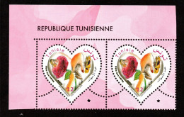 2024 - Tunisia - Mother's Day - Woman- Children- Rose- Butterfly- Hand- Love - Pair - Complete Set 1v.MNH** - Giorno Della Mamma