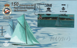 SPAIN. FDC With FD Cancel From Madrid. Lenticular Stamp. 150 Years First Yacht Club In Spain. Ship, Yachts, Bateau - Boten