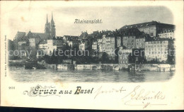 11755157 Basel BS Rheinpartie Mit Muenster Basel BS - Other & Unclassified