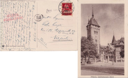 Zensur AK  "Zürich - Schweiz. Landesmuseum" - Napoli        1919 - Cartas & Documentos